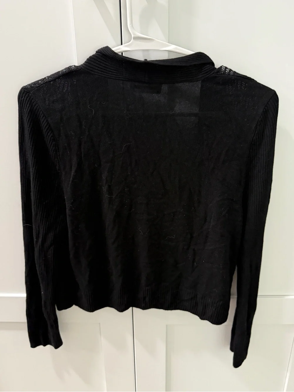 Calvin Klein Black Open-Front Knit Cardigan size medium